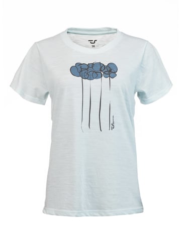 ROCK EXPERIENCE Koszulka funkcyjna Blumen" w kolorze błękitnym