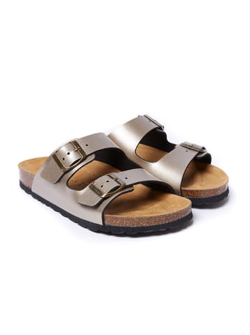 Mandel Slippers goudkleurig