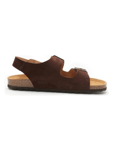 Mandel Skórzane sandały w kolorze brązowym