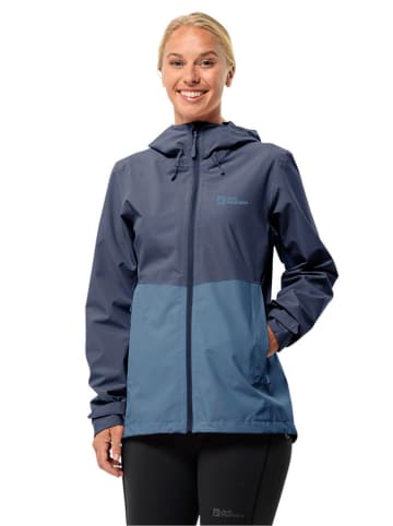 Jack Wolfskin Regenjas "Weiltal" blauw