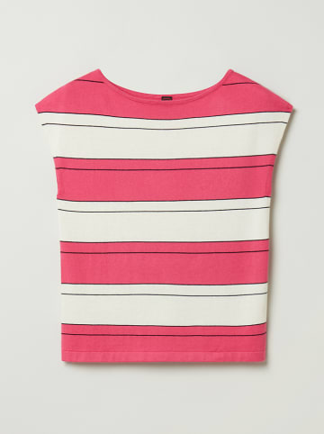 STEFANEL Koszulka w kolorze różowo-kremowym