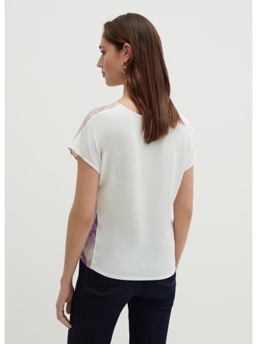 STEFANEL Shirt wit/paars/geel