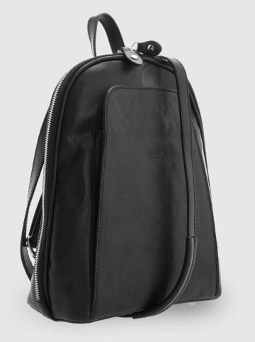 I MEDICI FIRENZE Skórzany plecak w kolorze czarnym - 24 x 31 x 12 cm