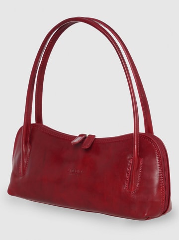 I MEDICI FIRENZE Leder-Schultertasche in Rot - (B)31 x (H)14,5 x (T)6,5 cm