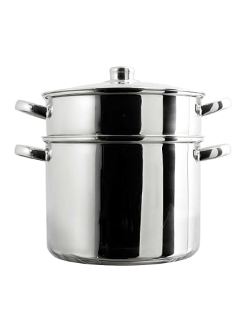 COOK CONCEPT Edelstahl-Dampftopf mit Deckel in Silber - Ø25,5 cm