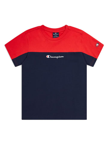 Champion Shirt rood/donkerblauw