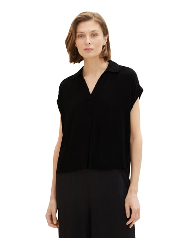 Tom Tailor Bluse in Schwarz