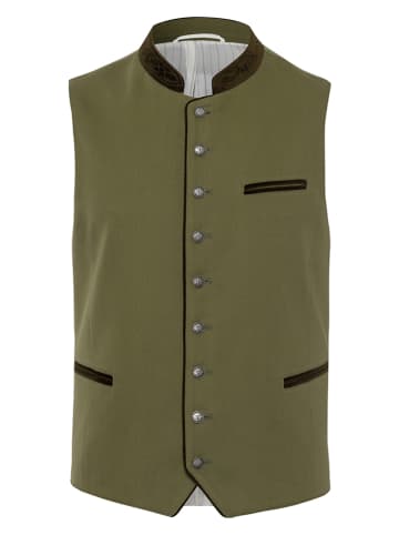 Heimatglück Gebreid gilet "Markus" donkergroen