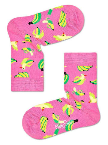 Happy Socks 2er-Set: Socken "Banana bird" in Pink/ Bunt