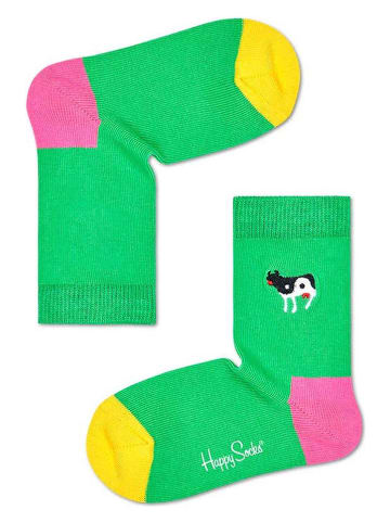 Happy Socks Skarpety w kolorze zielonym ze wzorem