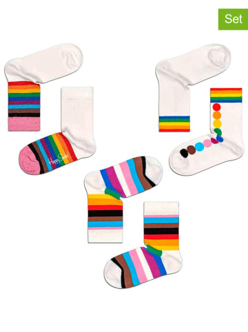 Happy Socks 3-częściowy zestaw prezentowy w kolorze białym ze wzorem