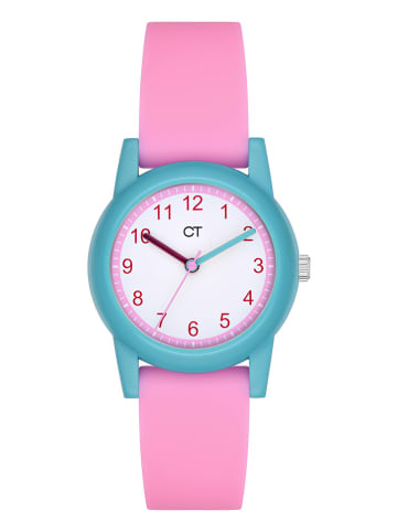 Cool Time Quarzuhr in Rosa/ Türkis/ Weiß