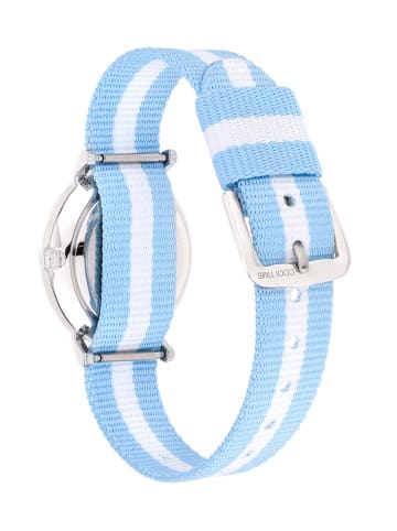 Cool Time Quarzuhr in Hellblau/ Weiß/ Silber