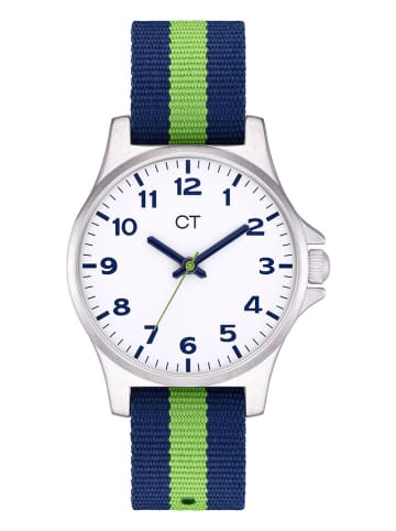 Cool Time Zegarek kwarcowy w kolorze granatowo-srebrno-zielonym