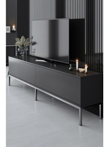 Evila TV-Regal "Lord" in Anthrazit/ Silber - (B)180 x (H)47 x (T)30 cm