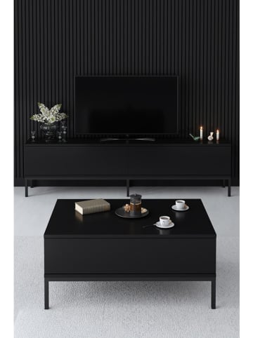 Evila Couchtisch "Lord" in Schwarz - (B)90 x (H)40 x (T)60 cm