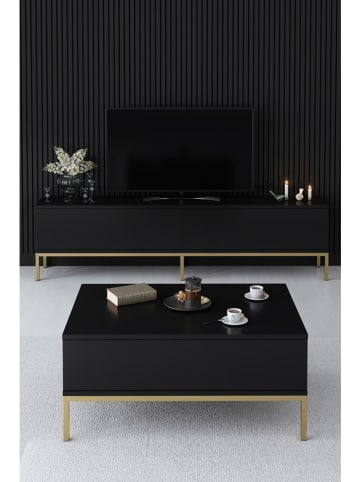 Evila Couchtisch "Lord" in Schwarz/ Gold - (B)90 x (H)40 x (T)60 cm