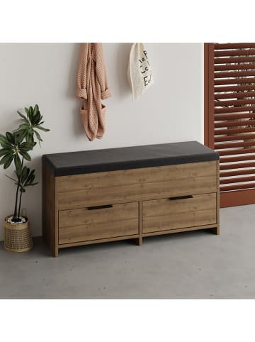 Evila Schuhschrank "Cove" in Braun - (B)106 x (H)50 x (T)34 cm