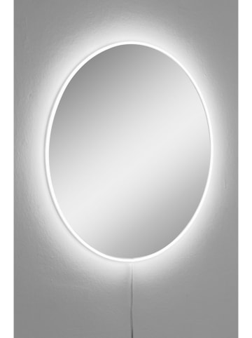Evila LED-Spiegel in Weiß - Ø 40 cm