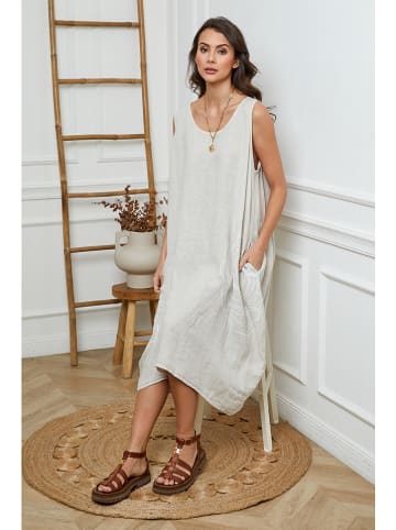 Joséfine Leinen-Kleid in Beige