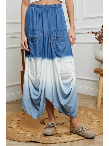 Fleur de Lin Linnen rok blauw/wit