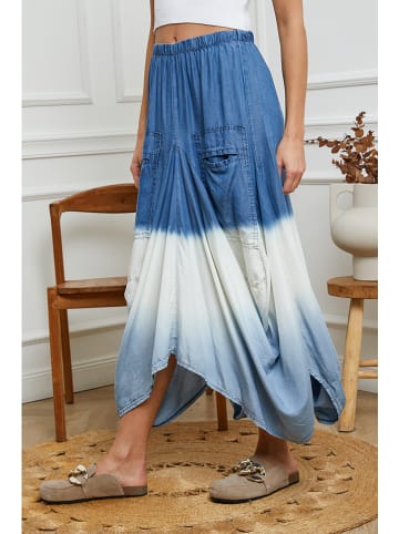 Fleur de Lin Linnen rok blauw/wit