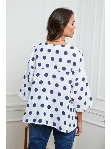 La Compagnie Du Lin Leinen-Bluse "Amoura" in Weiß