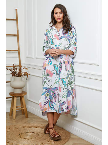 Joséfine Leinen-Kleid in Weiß