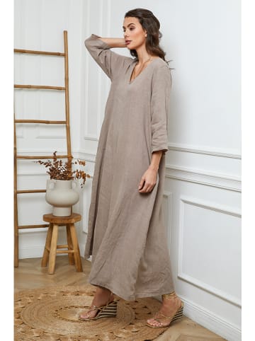 Joséfine Linnen jumpsuit "Besorla" taupe