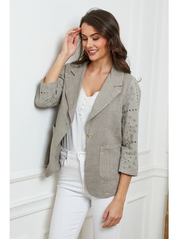 La Compagnie Du Lin Blezer w kolorze khaki