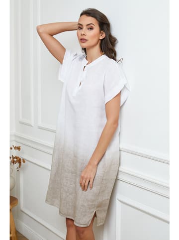 Joséfine Linnen jurk wit/beige