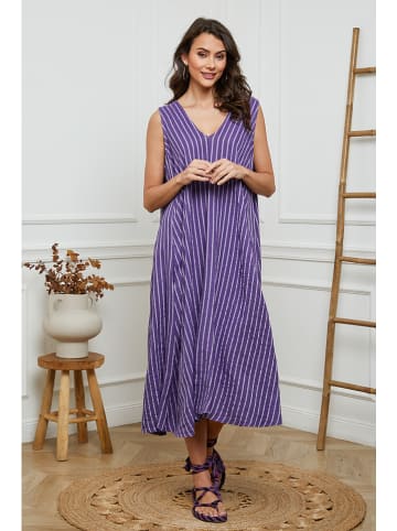 Joséfine Leinen-Kleid in Lila