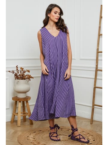 Joséfine Leinen-Kleid in Lila