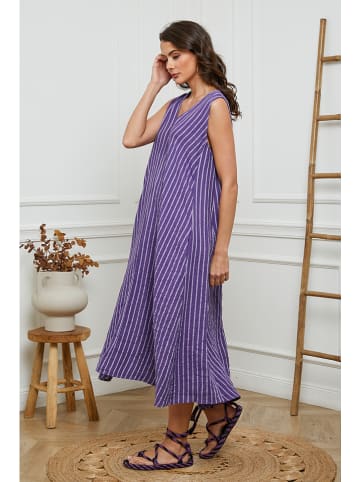 Joséfine Leinen-Kleid in Lila