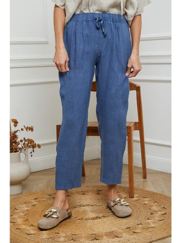 Fleur de Lin Linnen broek "Ferria" blauw