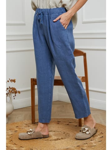 Fleur de Lin Linnen broek "Ferria" blauw