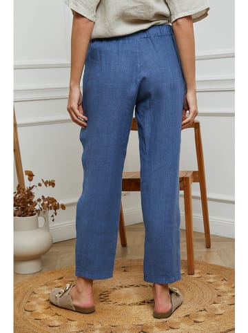 Fleur de Lin Linnen broek "Ferria" blauw