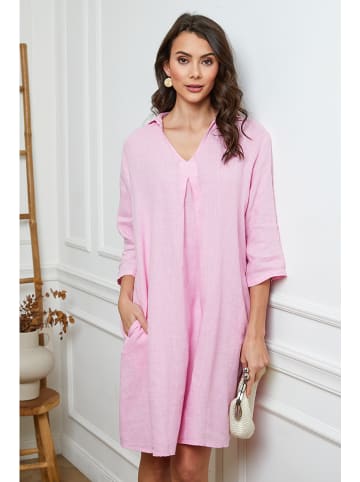 Joséfine Leinen-Kleid in Rosa