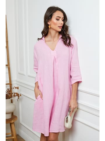 Joséfine Leinen-Kleid in Rosa