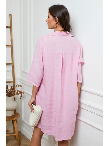 Joséfine Leinen-Kleid in Rosa