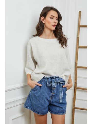 Joséfine Leinen-Bluse  in Creme