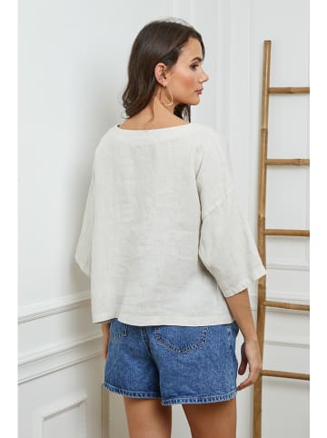Joséfine Leinen-Bluse  in Creme