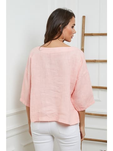 Joséfine Leinen-Bluse  in Rosa