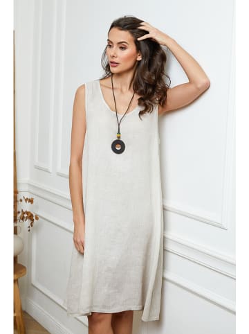 Joséfine Leinen-Kleid in Beige