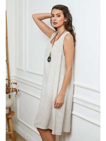 Joséfine Leinen-Kleid in Beige
