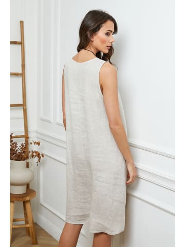 Joséfine Leinen-Kleid in Beige