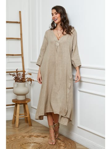 Joséfine Linnen jurk beige