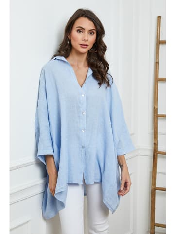 Joséfine Linnen blouse lichtblauw