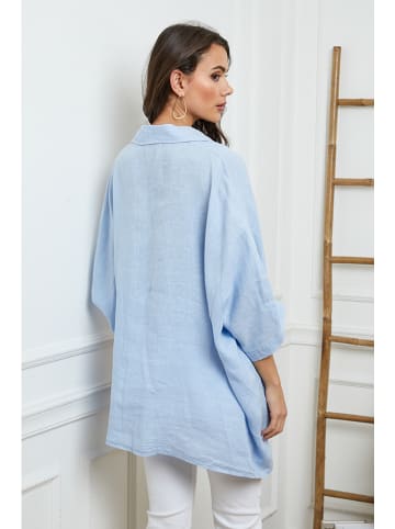 Joséfine Linnen blouse lichtblauw