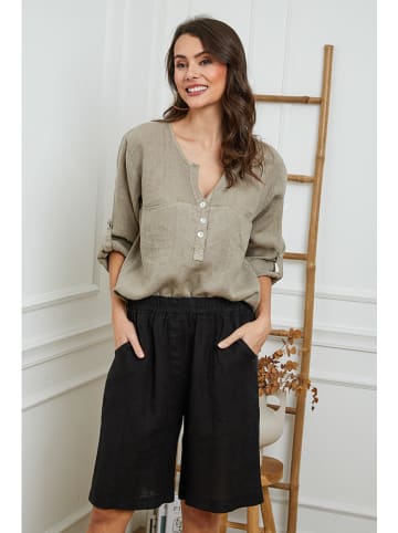 Fleur de Lin Linnen blouse taupe